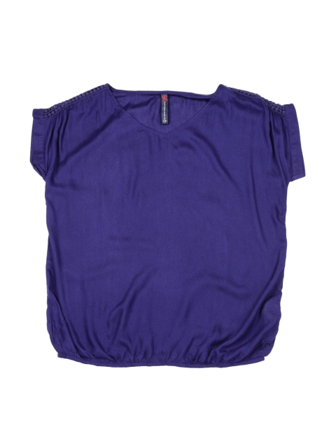 

SF JEANS by Pantaloons Women Blue Solid Top