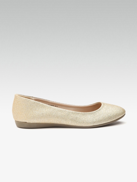 

Steve Madden Women Gold-Toned Shimmer Ballerinas