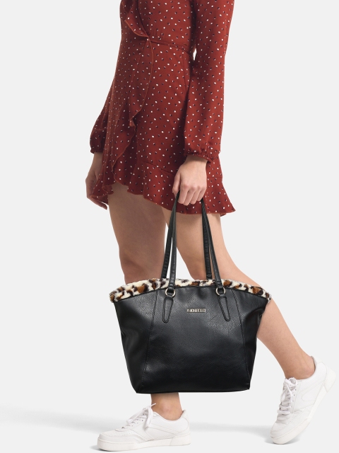 

Caprese Black Solid Shoulder Bag