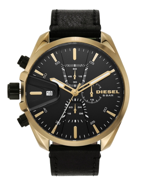 

DIESEL Men Black & Gold-Toned Analogue Watch