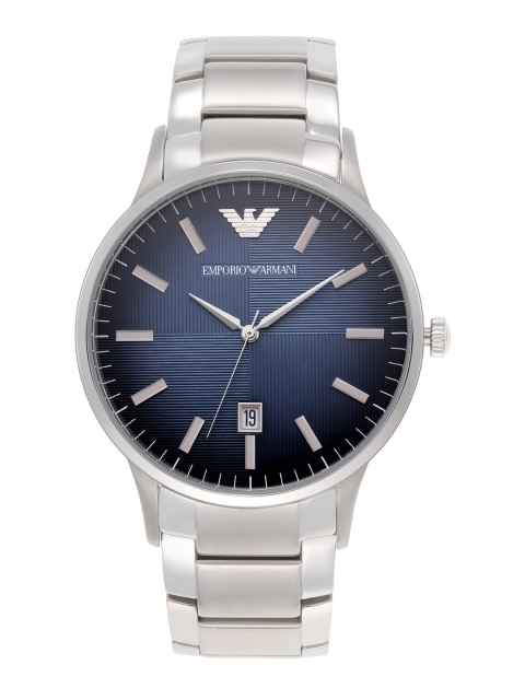 

Emporio Armani Men Blue & Silver-Toned Analogue Watch AR11182