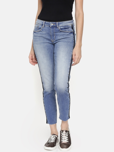 

Vero Moda Women Blue Skinny Fit Mid-Rise Clean Look Stretchable Jeans