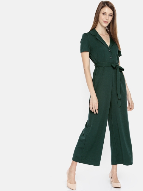 

Vero Moda Women Teal Green Solid Culotte Jumpsuit