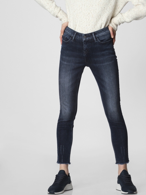 

Vero Moda Women Blue Seven Skinny Fit Mid-Rise Clean Look Stretchable Jeans
