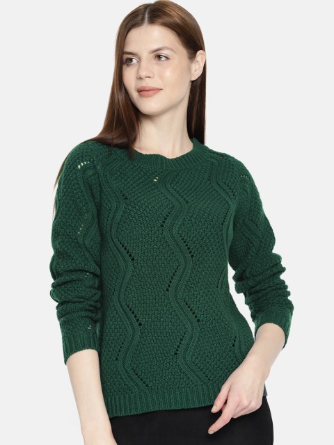 

Vero Moda Women Green Self Design Sweater