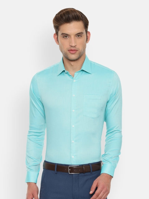 

Van Heusen Men Sea Green Slim Fit Solid Formal Shirt