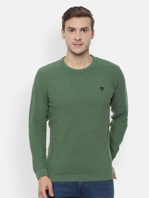 

Van Heusen Men Green Solid Sweater