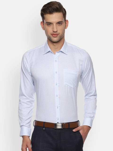 

Van Heusen Men Blue & White Slim Fit Solid Formal Shirt