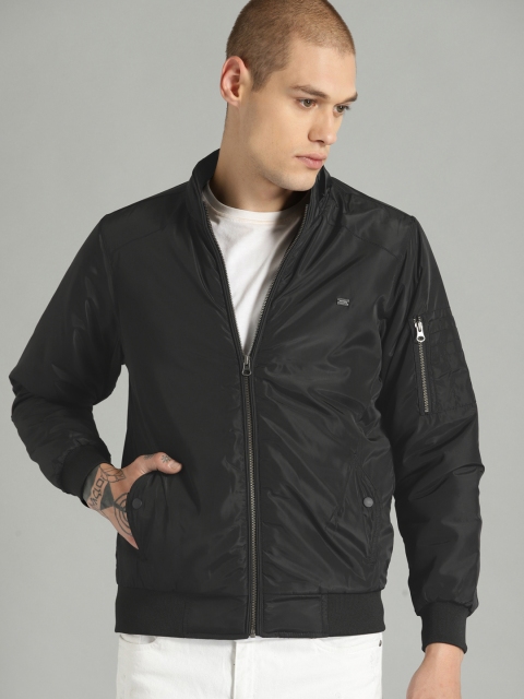 

Roadster Men Black Solid Puffer Jacket