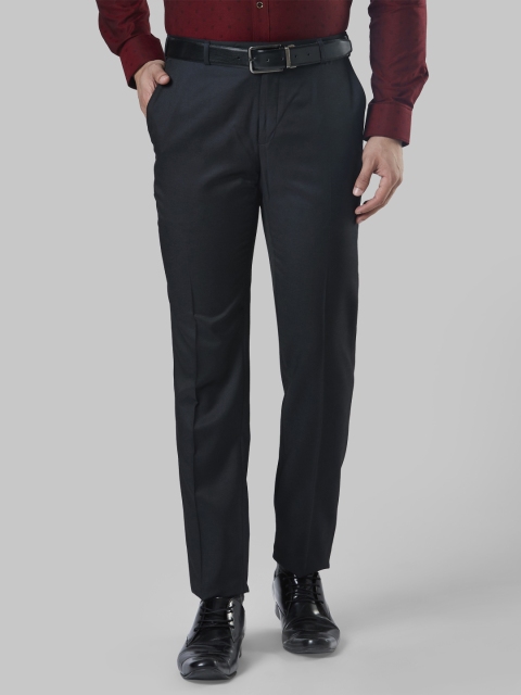 

Raymond Men Navy Blue Slim Fit Solid Formal Trousers
