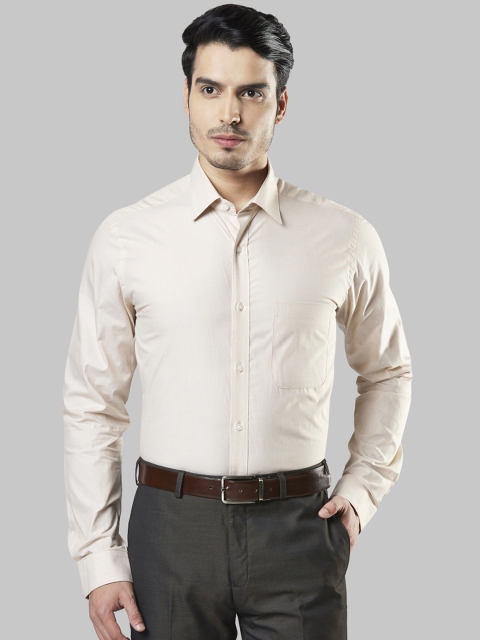

Raymond Men Beige Slim Fit Pure Cotton Formal Shirt