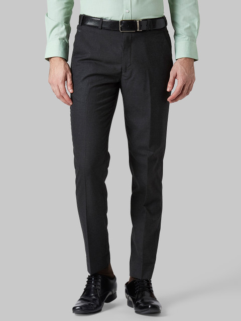 

Park Avenue Men Grey Regular Fit Solid Formal Trousers