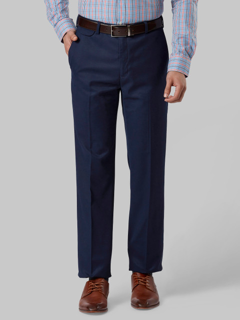

Raymond Men Navy Blue Regular Fit Solid Formal Trousers