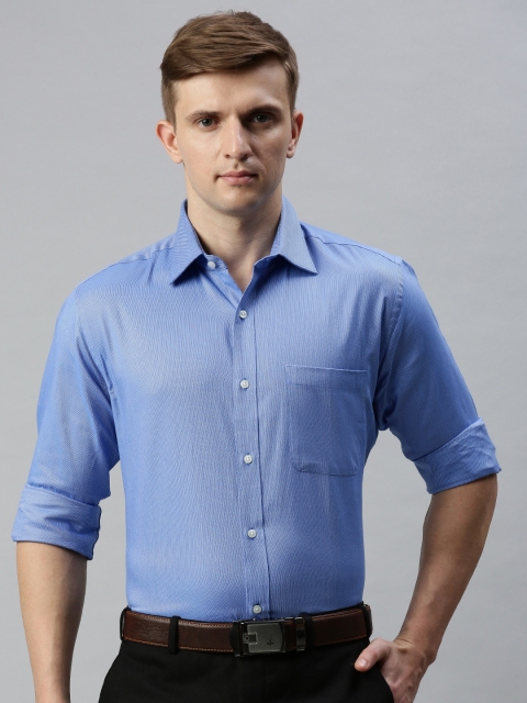 

Raymond Men Blue Slim Fit Solid Formal Shirt