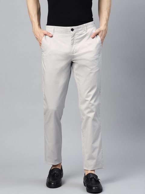 

Raymond Men Grey Slim Fit Solid Chinos