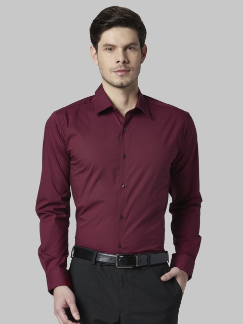 

Park Avenue Men Red Slim Fit Solid Formal Shirt