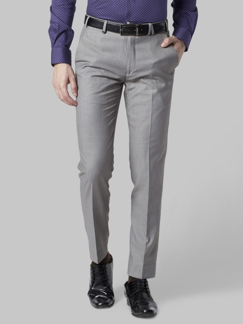 

Park Avenue Men Grey Regular Fit Solid Formal Trousers