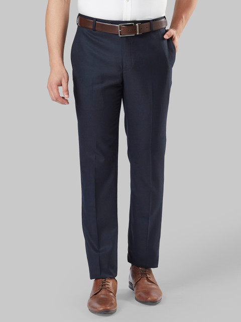 

Raymond Men Navy Blue Slim Fit Solid Formal Trousers