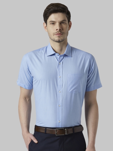 

Park Avenue Men Blue Regular Fit Self Design Formal Shirt