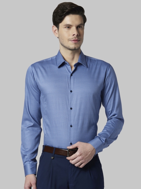 

Park Avenue Men Blue Slim Fit Printed Formal Shirt