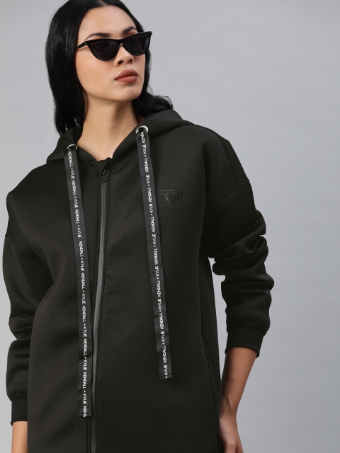 

FOREVER 21 Women Black Solid Kendall + Kylie Tailored Jacket
