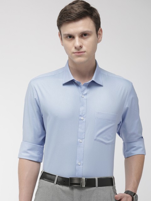 

Park Avenue Men Blue Slim Fit Self Design Formal Shirt
