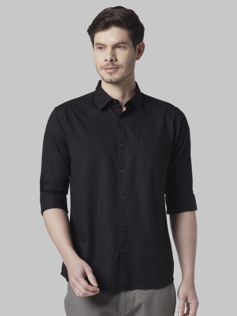 

Park Avenue Men Black Slim Fit Solid Casual Shirt