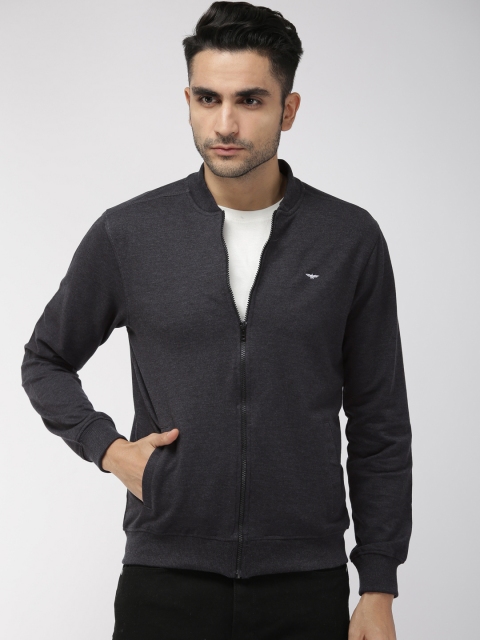 

Park Avenue Men Black Solid Slim Fit Sweatshirt