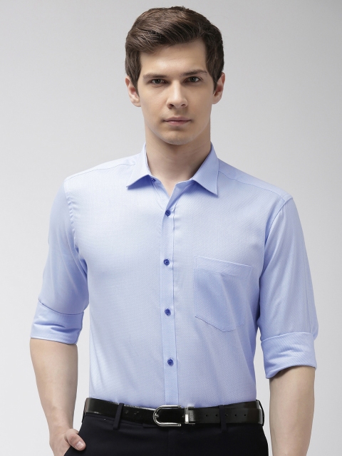 

Park Avenue Men Blue Slim Fit Self Design Formal Shirt