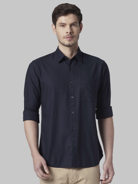 

Park Avenue Men Navy Blue Slim Fit Solid Casual Shirt