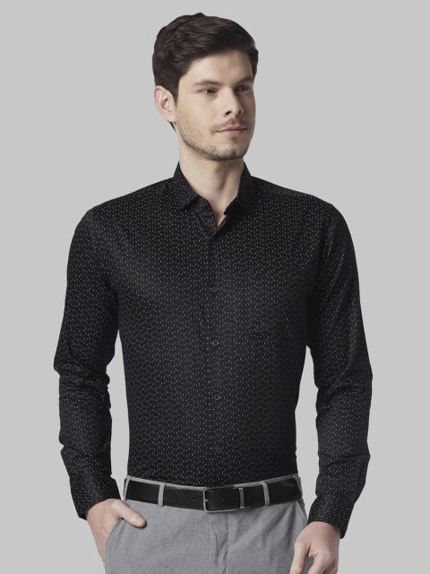 

Park Avenue Men Black & White Slim Fit Printed Formal Shirt