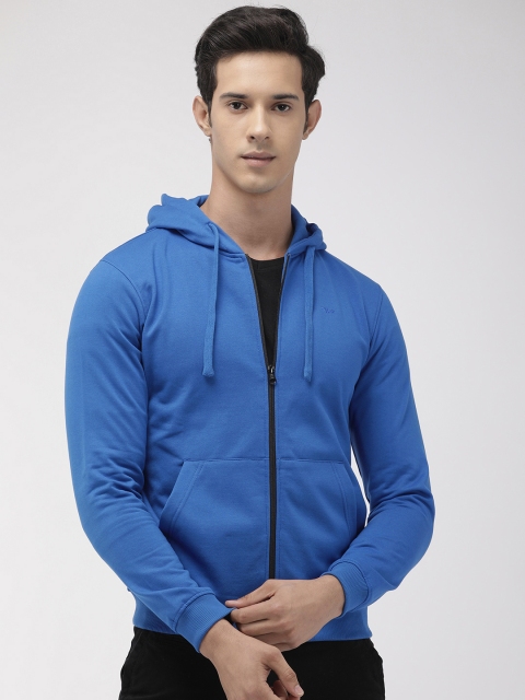 

Park Avenue Men Blue Solid Slim Fit Hooded Sweatshirt