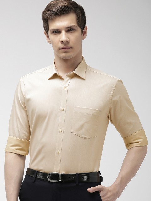 

Park Avenue Men Beige Slim Fit Solid Formal Shirt