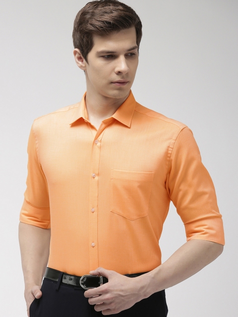 

Park Avenue Men Orange Slim Fit Self Design Formal Shirt