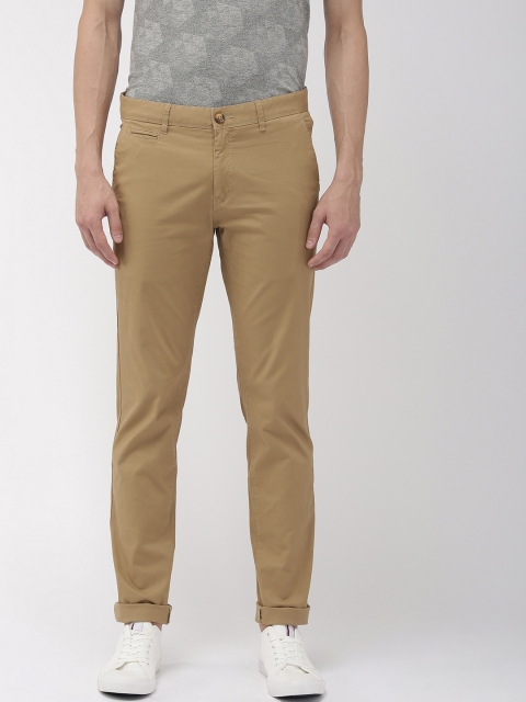 

Park Avenue Men Khaki Brown Neo-Fit Solid Chinos