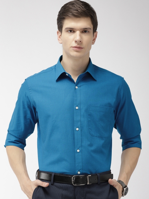 

Raymond Men Teal Blue Slim Fit Solid Formal Shirt