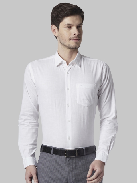 

Park Avenue Men White Slim Fit Solid Formal Shirt