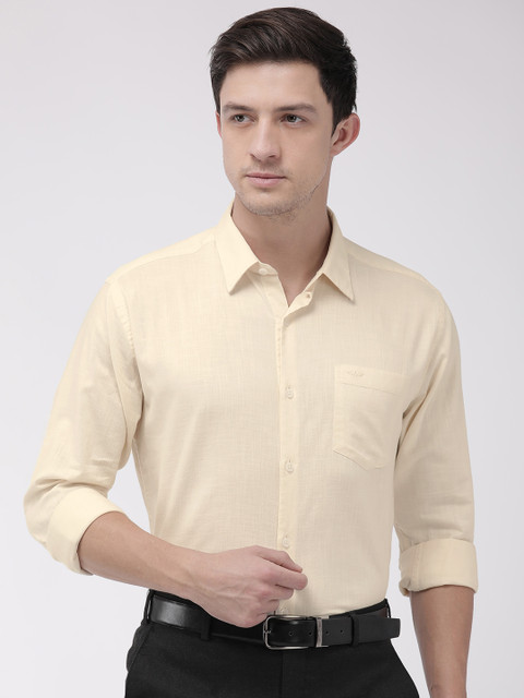

Park Avenue Men Beige Slim Fit Solid Formal Shirt