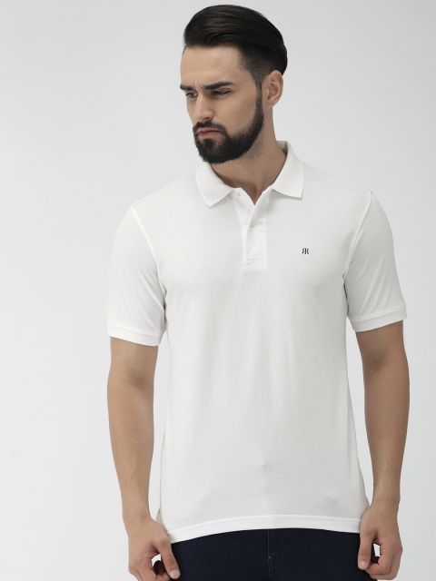 

Raymond Men White Solid Polo Collar Pure Cotton T-shirt