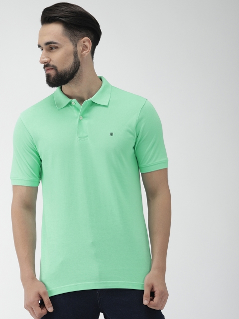 

Raymond Men Green Solid Polo Collar T-shirt