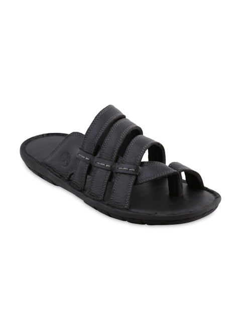 

Ventoland Men Black Leather Sandals