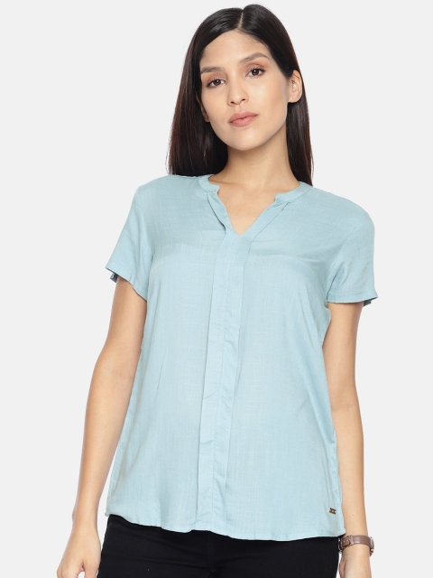

Park Avenue Women Blue Solid Top