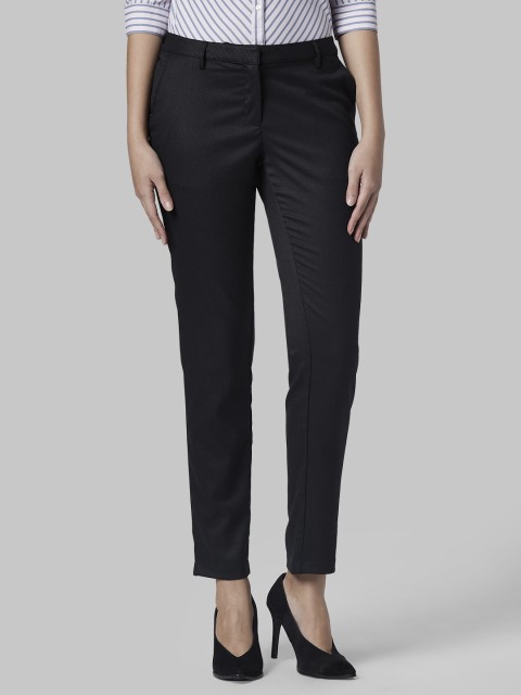 

Park Avenue Women Blue Slim Fit Solid Regular Trousers