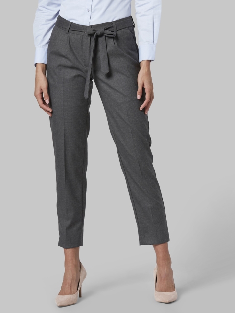 

Park Avenue Women Grey Slim Fit Solid Regular Trousers