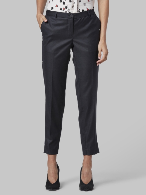 

Park Avenue Women Blue Slim Fit Solid Regular Trousers