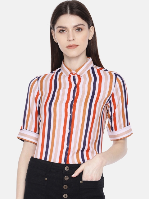

Park Avenue Women Multicoloured Slim Fit Striped Formal Shirt, Multi