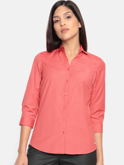 

Park Avenue Women Pink Slim Fit Solid Formal Shirt