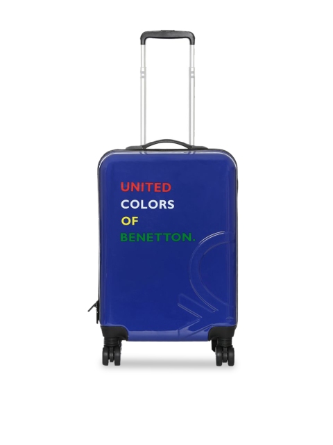 

United Colors of Benetton Unisex Navy Blue Printed Trolley Bag