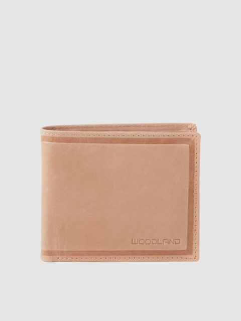 

Woodland Men Camel Brown Leather Two Fold Wallet