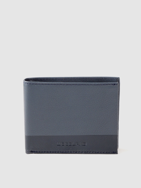 

Woodland Men Navy Blue Leather Two Fold Wallet